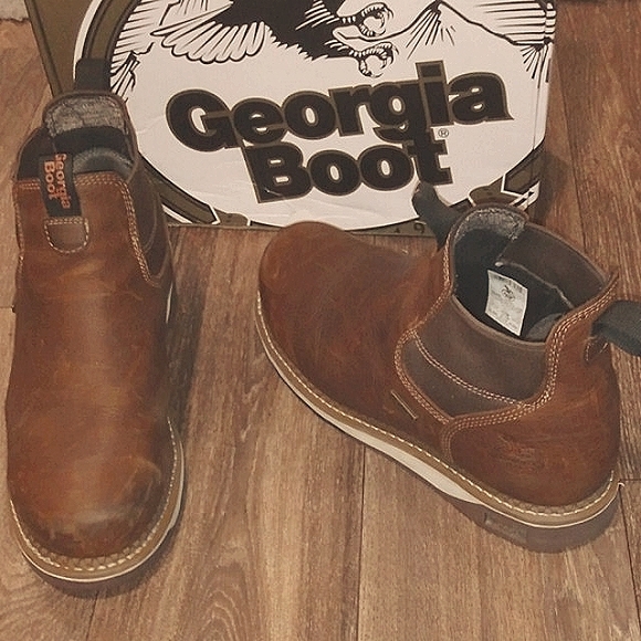 Georgia Boot Chelsea AMP LT - 12     Steel Toe Waterproof Work Boot - Picture 5 of 10